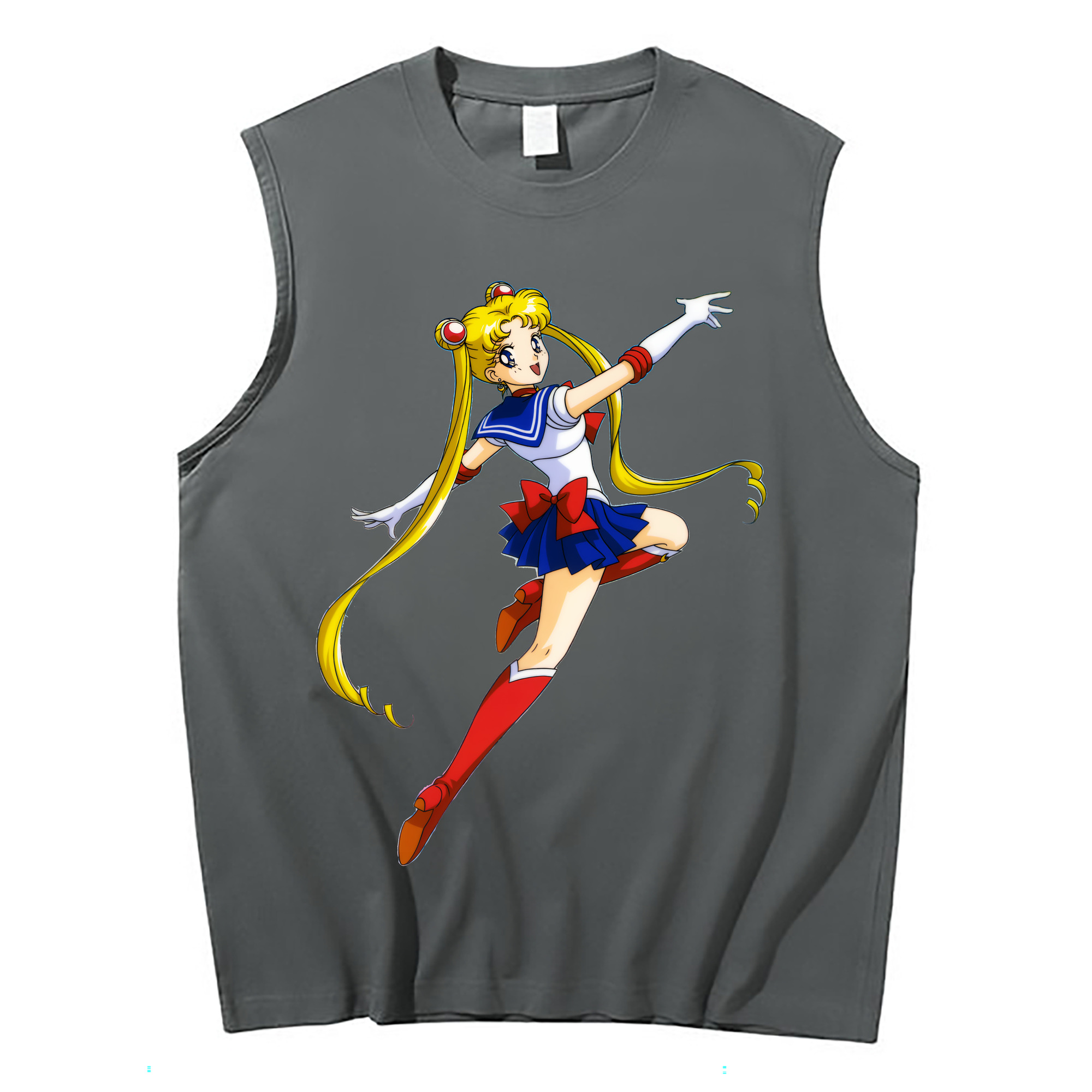 （画像用） 美少女戦士セーラームーン 月野 うさぎ つきの うさぎ Sailor Moon Tsukino Usagi コットン100％タンクトップ（フロントプリント）